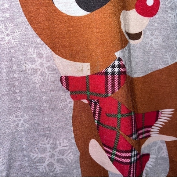 Rudolph Long Sleeve Pajama Tshirt - Picture 2 of 8